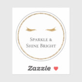 Gouden Wimpers girly glam glitter Sticker (Vel)