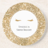 Gouden Wimpers girly glam glitter Zandsteen Onderzetter (Voorkant)