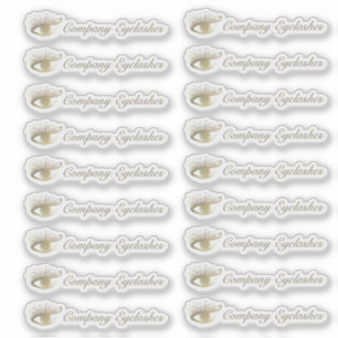 Gouden Wimpers Logo Verpakking Bedrijfsnaam Sticker