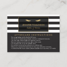 Gouden wimpers met strepen Lash Salon Aftercare