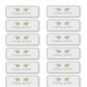 Gouden Wimpers Schoonheid Logo Verpakking Zakelijk Sticker (Voorkant)