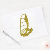 Gouden Windsurfen Sticker (Envelop)