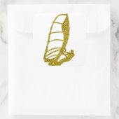 Gouden Windsurfen Sticker (Tas)
