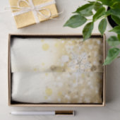 Gouden Winter Glitter Licht Monogram Letter Initia Tissuepapier (Geschenk)