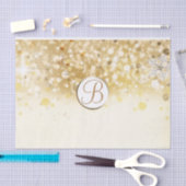 Gouden Winter Glitter Licht Monogram Letter Initia Tissuepapier (Craft)