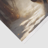 Gouden Winter Hengsten Decoupage Tissuepapier (Detail)