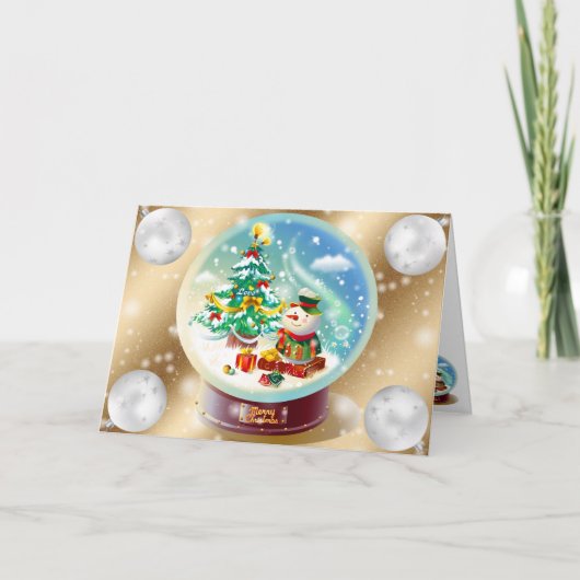 gouden winter kaart (Voorkant)