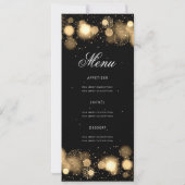 Gouden Winter Kerstfeest Uitnodigen Programma & Me (Achterkant)