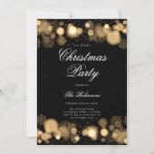 Gouden Winter Kerstfeest Uitnodigen Programma & Me (Voorkant)