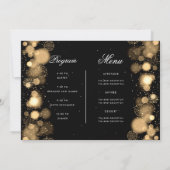 Gouden Winter Kerstfeest Uitnodigen Programma & Me (Achterkant)