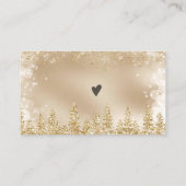 Gouden Winter Sneeuwvlok Kerstbestelling Dank u Visitekaartje (Achterkant)