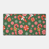 Gouden Winter Sweet Snowfall Candy Cane Bureaumat (Voorkant)