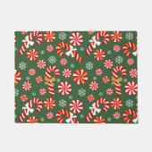 Gouden Winter Sweet Snowfall Candy Cane Deurmat (Voorkant)
