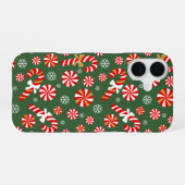 Gouden Winter Sweet Snowfall Candy Cane iPhone 16 Hoesje (Achterkant horizontaal)