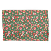 Gouden Winter Sweet Snowfall Candy Cane Kussensloop (Voorkant)