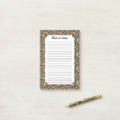 Gouden Winter Sweet Snowfall Candy Cane Post-it® Notes (Op bureau)