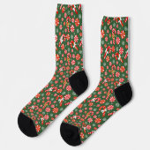 Gouden Winter Sweet Snowfall Candy Cane Sokken (Links)