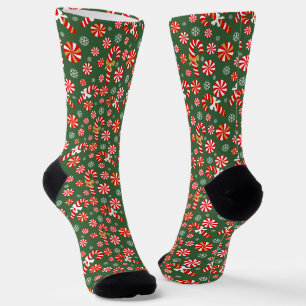 Gouden Winter Sweet Snowfall Candy Cane Sokken