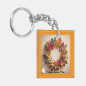 "Gouden winterbloemen" Sleutelhanger (Voorkant Links)