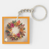 "Gouden winterbloemen" Sleutelhanger (Achterkant)
