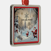 "Gouden winterdromen" Metalen Ornament (Rechts)