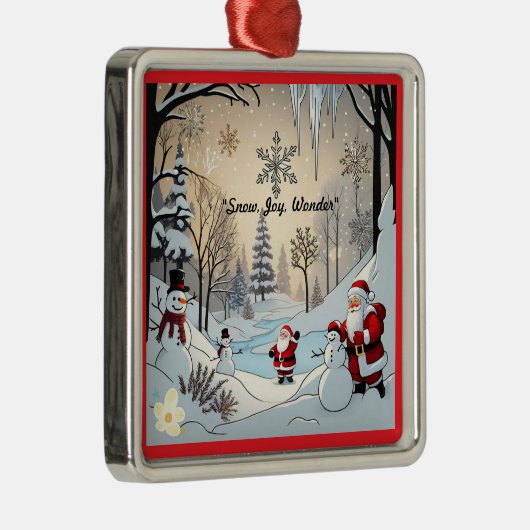 "Gouden winterdromen" Metalen Ornament (Rechts)