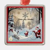 "Gouden winterdromen" Metalen Ornament (Voorkant)