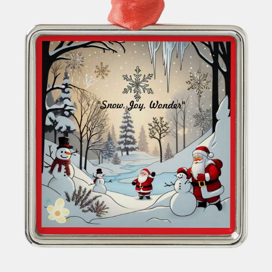 "Gouden winterdromen" Metalen Ornament (Voorkant)