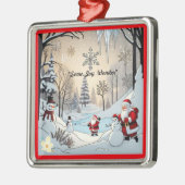 "Gouden winterdromen" Metalen Ornament (Links)