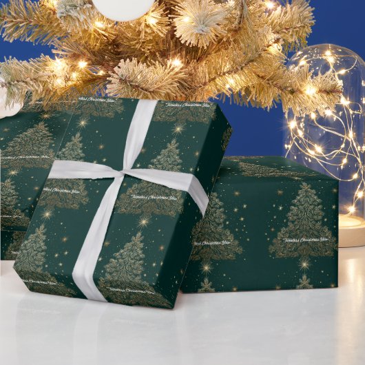“Gouden Wintergratie” Cadeaupapier (Feestdagen)