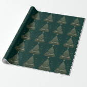 “Gouden Wintergratie” Cadeaupapier (Uitgerold)