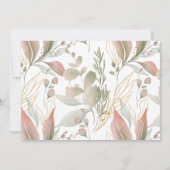 gouden wintergroen van zachte waterverf notitiekaartje (Achterkant)