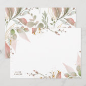 gouden wintergroen van zachte waterverf notitiekaartje (Voorkant / Achterkant)