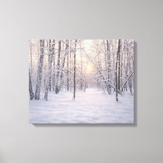 Gouden winterlicht canvas afdruk (Voorkant)