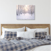 Gouden winterlicht canvas afdruk (Insitu (Slaapkamer))