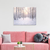 Gouden winterlicht canvas afdruk (Insitu (Woonkamer))