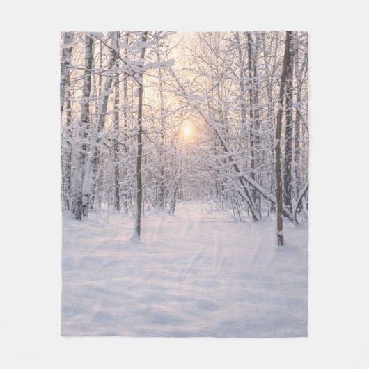 Gouden_winterlicht Fleece Deken (Voorkant)