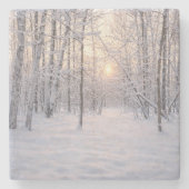 Gouden_winterlicht Stenen Onderzetter (Voorkant)