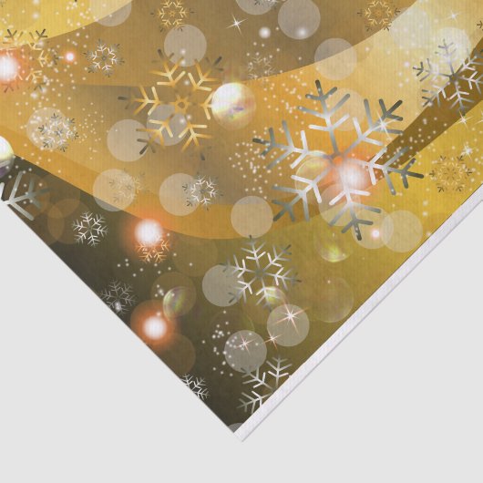 gouden winterschopflakken en lichte winters tissuepapier (Detail)