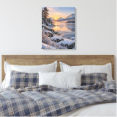 Gouden Winterse Stilte Canvas Afdruk (Insitu (Slaapkamer))