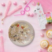 Gouden wintersneeuw - Kerstmis Papieren Bordje (Feest)