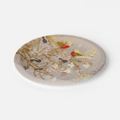 Gouden wintersneeuw - Kerstmis Papieren Bordje (Gekanteld)