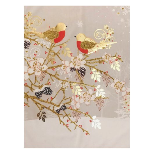 Gouden wintersneeuw - Kerstmis Tafelkleed (Voorkant)
