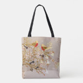 Gouden wintersneeuw - Kerstmis Tote Bag (Achterkant)
