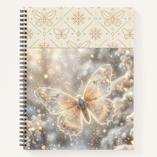 Gouden Wintervlinder Notitieboek (Voorkant)