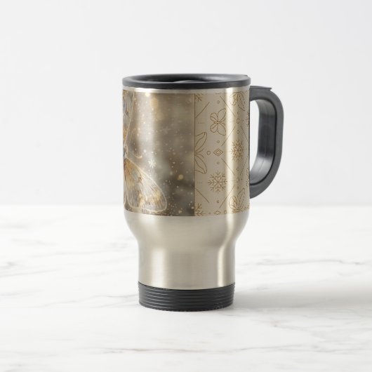 Gouden Wintervlinder Reisbeker (Voorkant rechts)