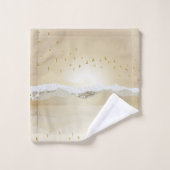 gouden winterzonneschermen voor de berging van het bad handdoek (Wasdoekje)