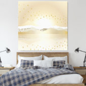 gouden winterzonneschermen voor de berging van het canvas afdruk (Insitu (Slaapkamer))