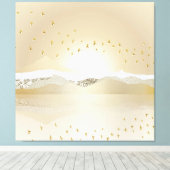 gouden winterzonneschermen voor de berging van het canvas afdruk (Insitu (Houten vloer))