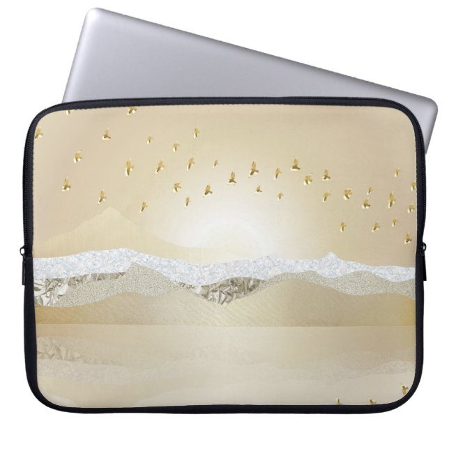 gouden winterzonneschermen voor de berging van het laptop sleeve (Voorkant)